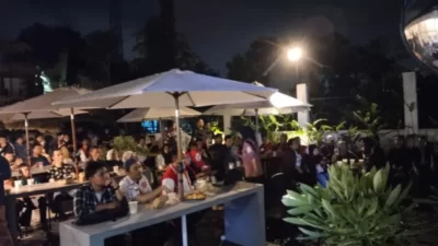 TPD dan Para Relawan Ganjar Mahfud Lampung Gelar Nobar di Muara Cafe and Space Bandarlampung