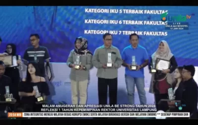 FISIP Unila Raih Empat Penghargaan Pada Gelaran Anugerah dan Apresiasi UNILA Be Strong 2024