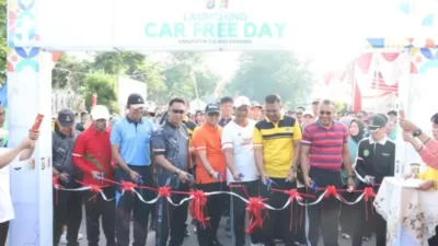 Launcing Car Free Day di Tulang Bawang, AKBP James Mendapat Apresiasi Dari Pj. Bupati