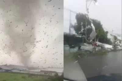 Melihat Gudang Pabrik Jala Ikan di Bandung yang Hancur Diterjang Puting Beliung