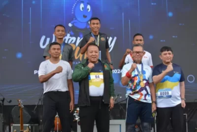 Gubernur bersama Forkopimda Provinsi Lampung dan Danrem 043/Gatam Ikuti Water Day Run Lampung