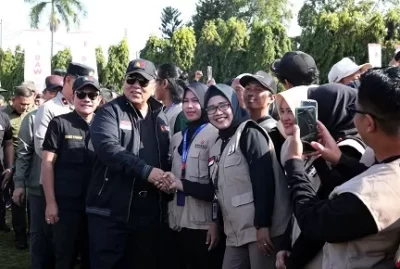 Gubernur Arinal Hadiri Apel Siaga Pengawasan Masa Tenang dan Pemungutan Penghitungan Suara pada Pemilu 2024