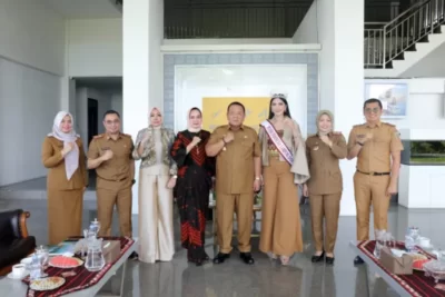 Gubernur Arinal dan Ibu Riana Terima Audiensi Finalis Puteri Indonesia Tahun 2024 Asal Lampung Nabilah Balqis di Mahan Agung