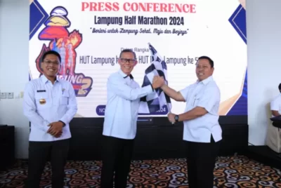 Sekdaprov Fahrizal Luncurkan Lampung Half Marathon 2024, Pendaftaran Secara Online Dibuka Hari Ini