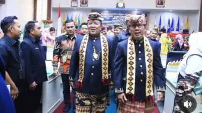 Arinal Djunaidi Memaparkan Sejumlah prestasi dan kemajuan pembangunan Daerah Lampung di ruang sidang DPRD Provinsi Lampung