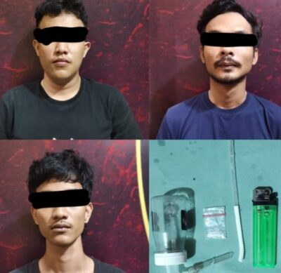 Pesta Sabu, 3 Pemuda Di Amankan Ke Polres Metro