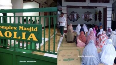 Jemaah Masjid Aolia di Gunungkidul Salat Idul Fitri Hari Ini
