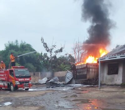 Kebakaran Gudang BBM di Natar, Polisi Lakukan Penyelidikan