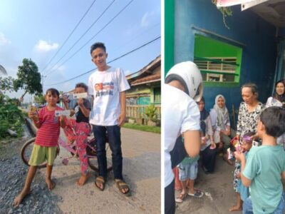 Relawan Sahabat Iqbal Ardiansyah (SIAR) Bagikan Permen Gratis di Sejumlah Kelurahan di Kota Bandar Lampung