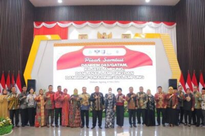 Bersama Gubernur dan Forkopimda Provinsi Lampung, Ketua DPRD Lampung Hadiri Pisah Sambut Danrem 043/Gatam