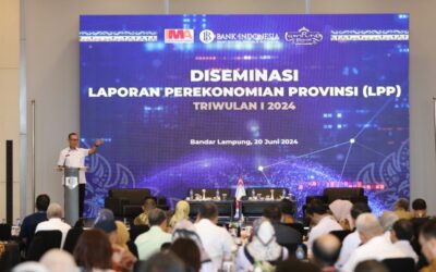 Sekdaprov Fahrizal Buka Kegiatan Diseminasi Laporan Perekonomian Provinsi Lampung Triwulan I Tahun 2024