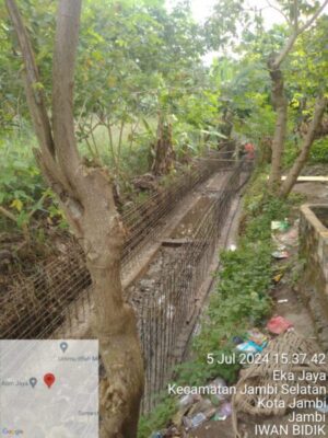 Pembangunan Tanggul di RT. 05 Bakung Jaya, Di Duga Sebagai Proyek Siluman