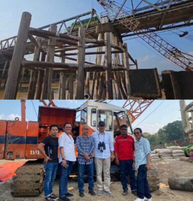 Fender 1 Tiang Jembatan Muaro Tembesi Telah Selesai dikerjakan , PPTB Kebut Kembali Pengerjaan Fender 2 Tiang
