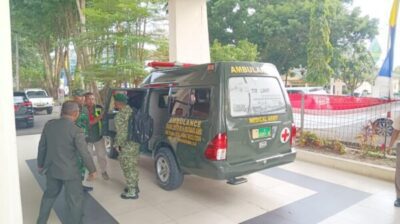 Dandim 0415/Jambi Dampingi Danrem 042/Gapu Jemput Jenazah Almarhum Letda Ahmad Fikri Alhanidi