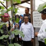 Pj. Gubernur Dampingi Mentan dan Wakasal Kunjungi Program Ketahanan Pangan, di Markas Komando Brigif 4 Padang Cermin, Pesawaran