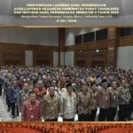 Pj. Gubernur Lampung Menghadiri Penyampaian LHP BPK RI atas Laporan Keuangan Pemerintah Pusat Tahun 2023, Kepada Presiden RI