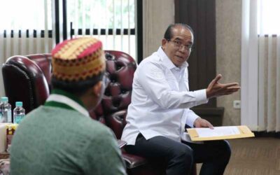 Pj. Gubernur Samsudin Diskusi Pembangunan dan Pengembangan Pendidikan dengan Mahasiswa yang Tergabung di KAMMI