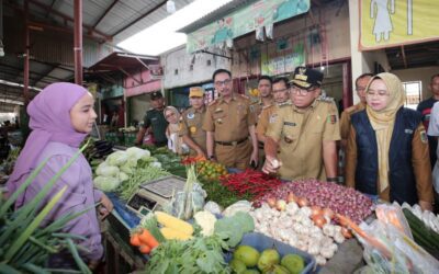 Pj. Gubernur Samsudin Pantau Harga Komoditas Pangan di Pasar Way Halim dan Way Kandis Bandarlampung