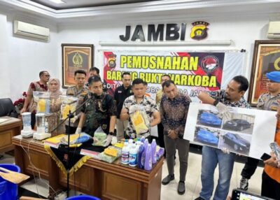 Musnahkan Narkoba Jenis Sabu dan Pil Extacy, Ditresnarkoba Polda Jambi Selamatkan 39.851 Jiwa