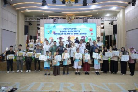 Apresiasi Lomba Bercerita Tingkat Kota Jambi, Pj Wali Kota : “Saya Bangga Lihat Semangat Anak-anak”