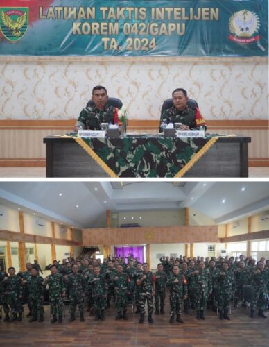 Arahan Danrem 042/Gapu pada Lattis Intelijen Korem 042/Gapu TA 2024, Apintel harus profesional dan terampil di lapangan