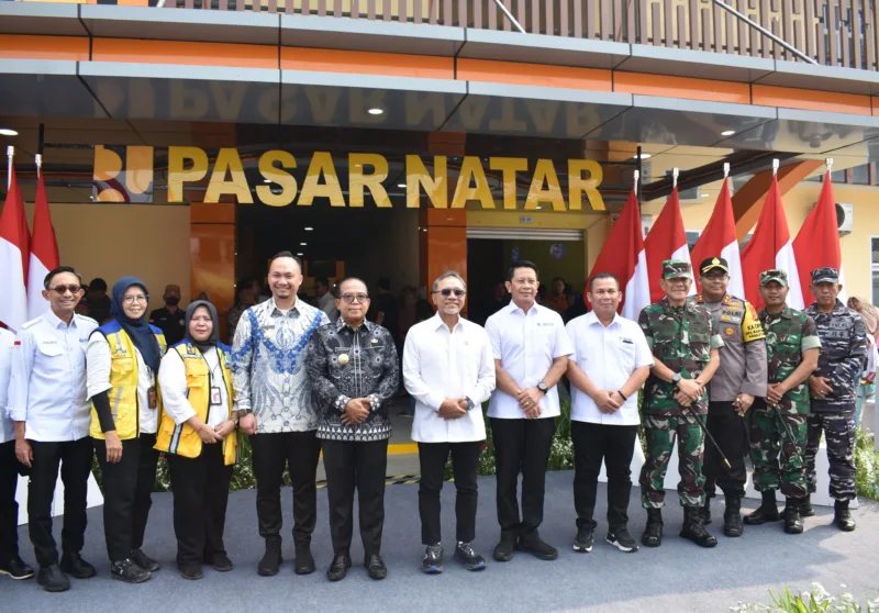Danrem 043/Gatam Dampingi Pj. Gubernur Lampung Resmikan Pasar Natar Dan Pembukaan TOP Natar