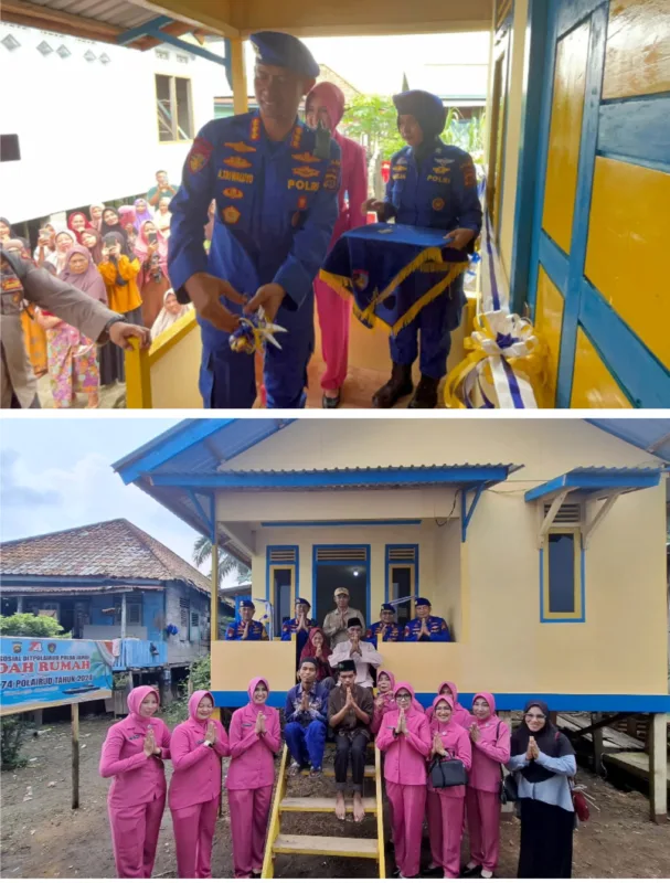 DIRPOLAIRUD POLDA JAMBI RESMIKAN BEDAH RUMAH PAK MAHIDIN DI KELURAHAN TANJUNG JOHOR