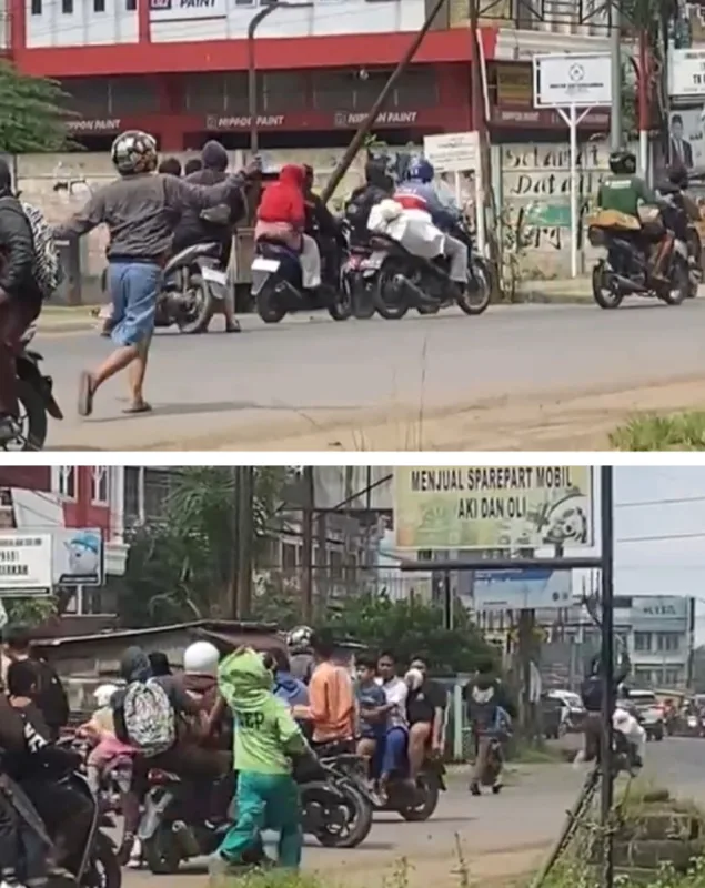 Tawuran Pelajar di Tanjung Lumut Sebabkan Kemacetan Panjang, Warga Khawatirkan Keselamatan