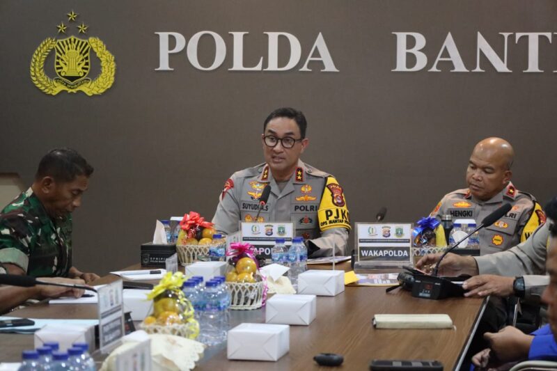 Polda Banten gelar rapat Rakor kordinasi lintas Sektotal sebagai bentuk kesiapsiagaan dalam menghadapi bencana alam