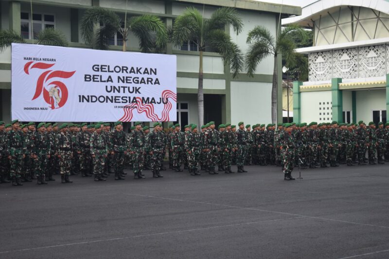 Peringati Hari Bela Negara Ke-76 Tahun 2024 Danrem 043/Gatam Bacakan Amanat Presiden RI