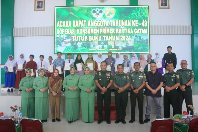 Kasrem 043/Gatam Buka Secara Resmi RAT Ke-49 Koperasi Konsumen Primer Kartika Gatam Tutup Buku Tahun 2024.