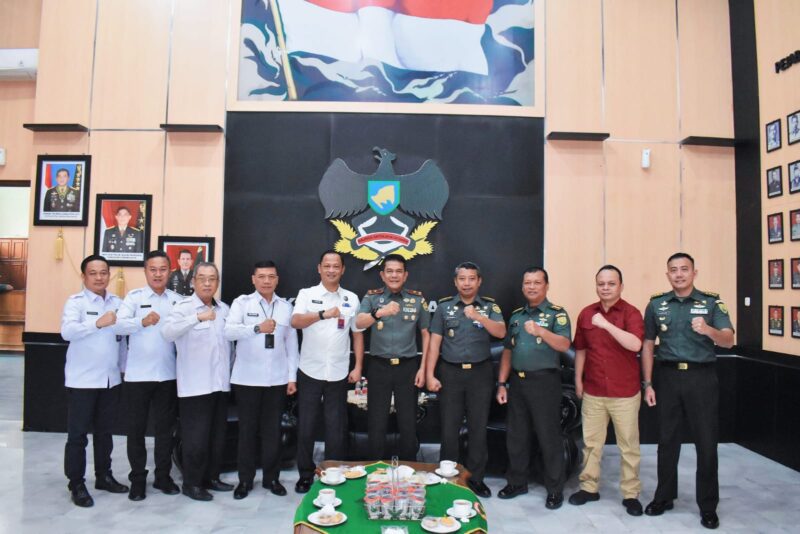 Danrem 043/Gatam Sambut Silaturahmi Kakanwil Ditjen Pemasyarakatan Kementerian Imigrasi dan Pemasyarakatan Provinsi Lampung