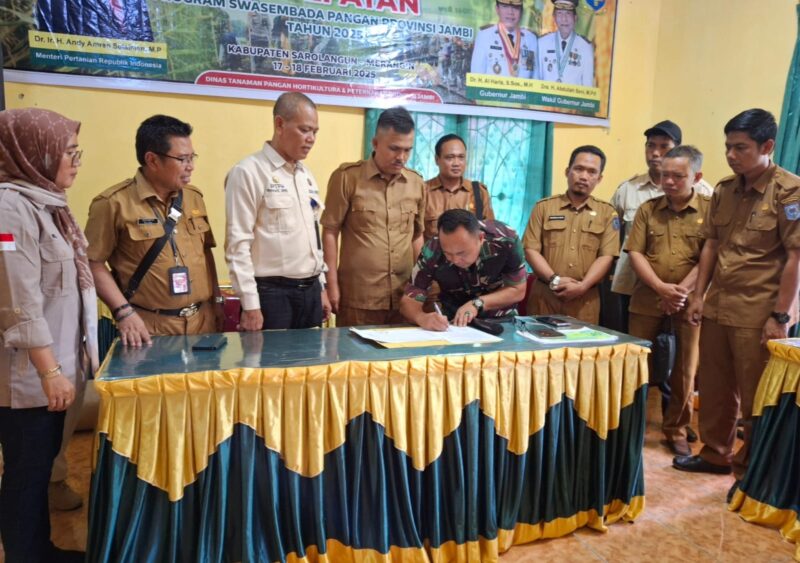 Pasiter Kodim 0420/Sarko Hadiri Rapat Koordinasi Percepatan Tanam Tanaman Pangan di Merangin