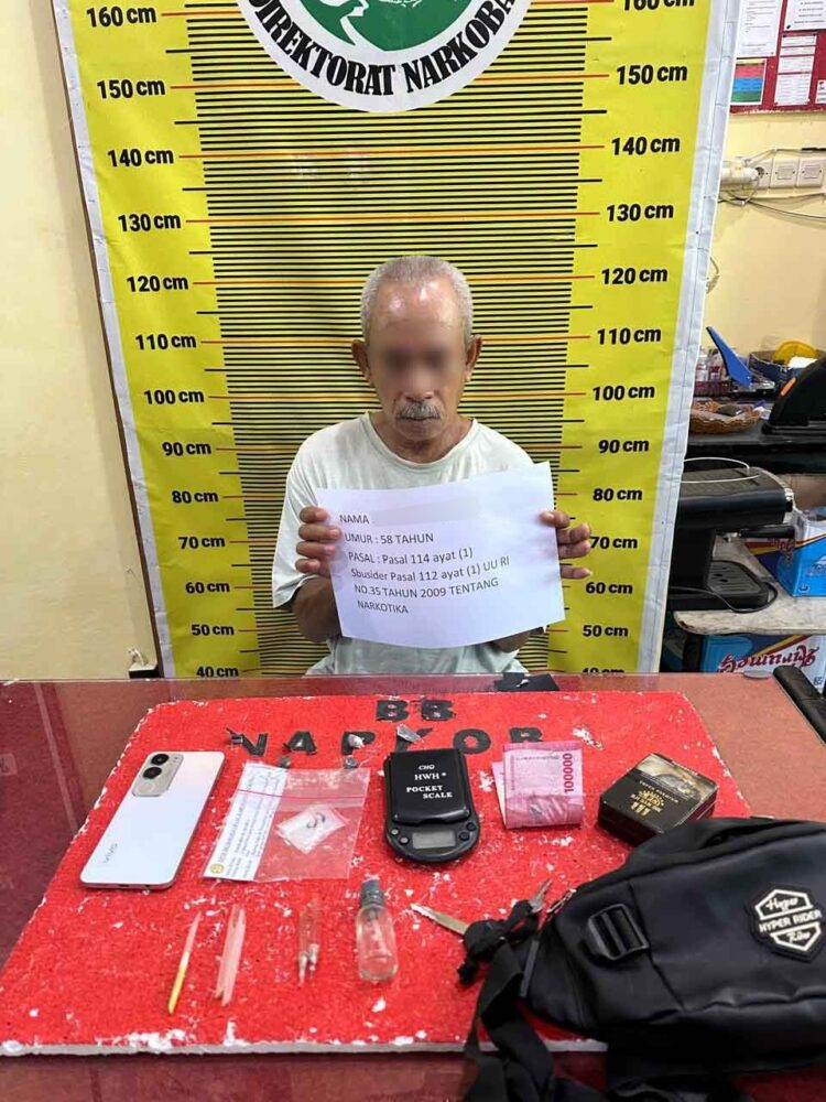 Nekat Jadi Kurir Sabu, Seorang Kakek Diringkus Tim Opsnal Sat Resnarkoba Polres Merangin