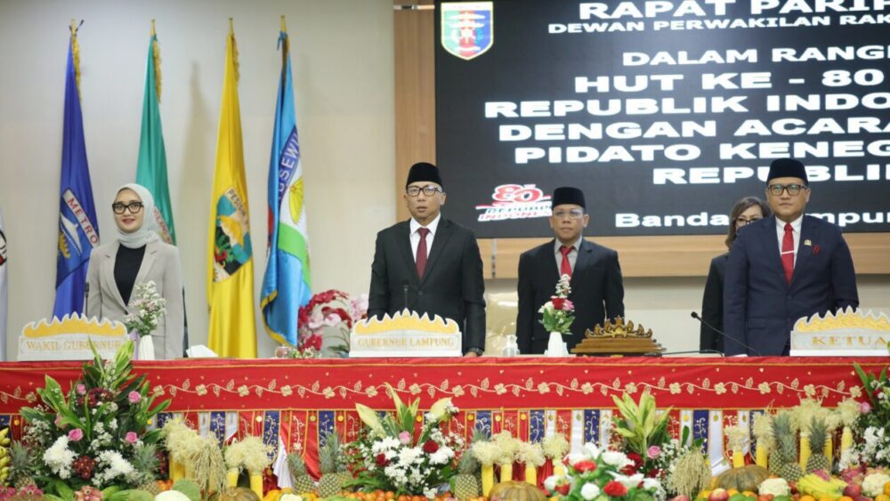 Rapat Paripurna Istimewa DPRD Provinsi Lampung, Dengarkan Pidato Kenegaraan Presiden Prabowo Subianto dalam Rangka HUT RI ke- 80