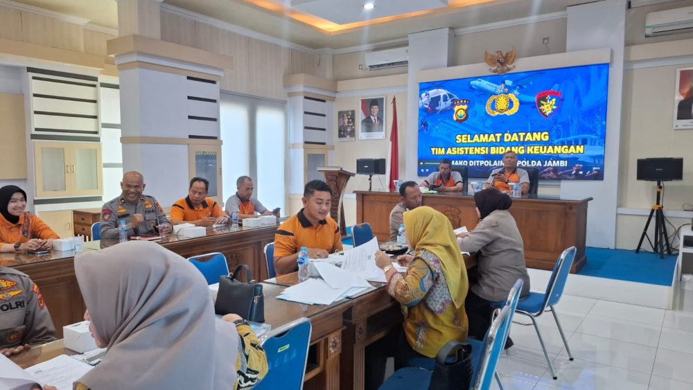TIM ASISTENSI BIDANG KEUANGAN POLDA JAMBI KUNJUNGI KANTOR DITPOLAIRUD POLDA JAMBI