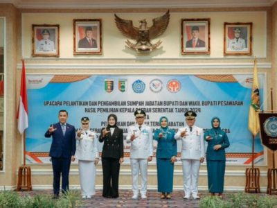 Gubernur Lampung Lantik Nanda Indira–Antonius Muhammad Ali Sebagai Bupati dan Wakil Bupati Pesawaran 2025–2030