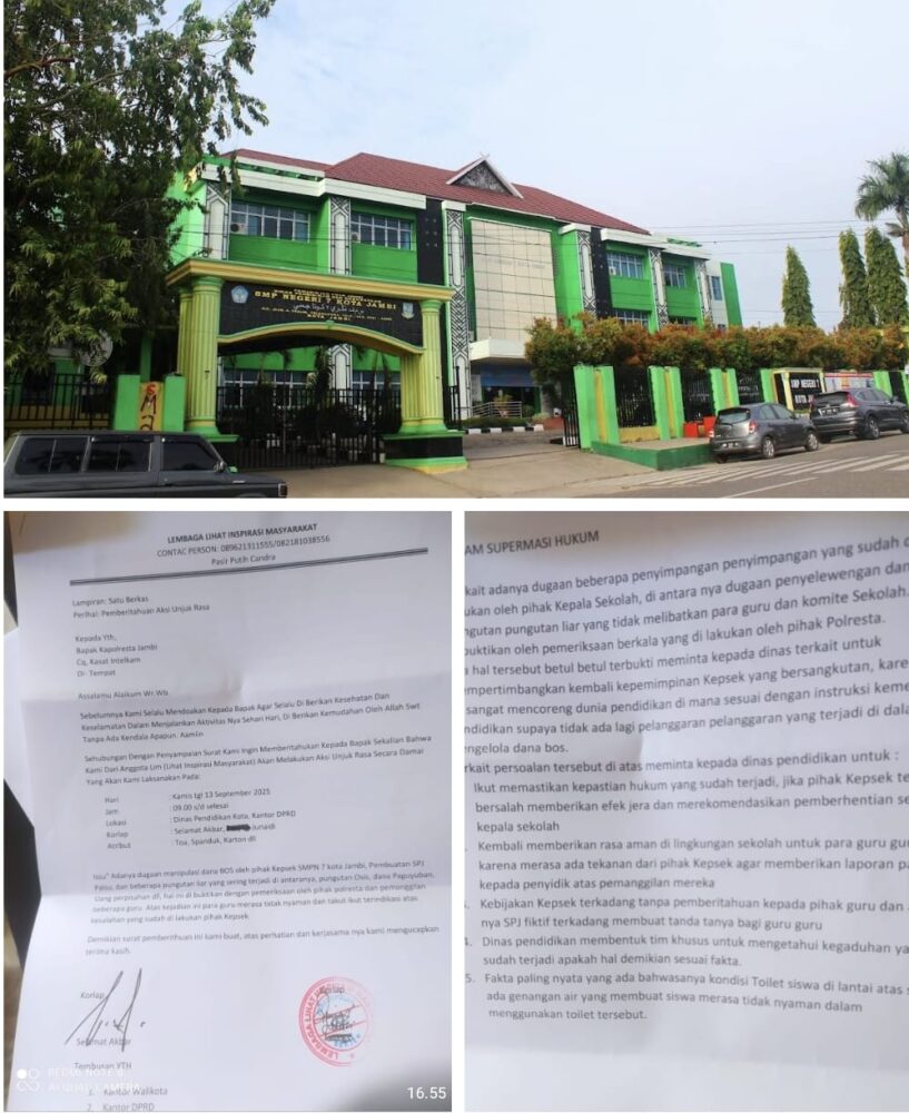 LLIM Desak DPRD Usut Dugaan Penyalahgunaan Dana BOS di SMPN 07 Jambi