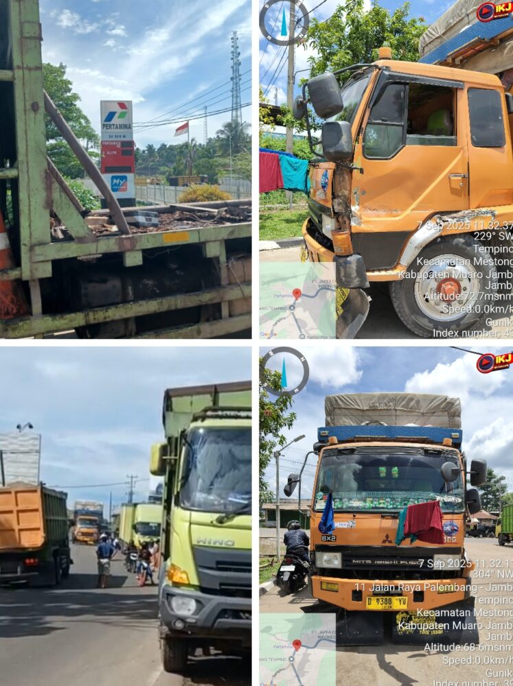 Lakalantas di Depan SPBU Tempino, Warga Keluhkan Parkir Mobil Pelangsir