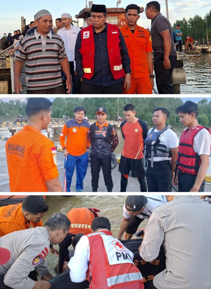 Tim SAR Temukan Korban Tenggelam di Pelabuhan Pelindo Sungai Pengabuan Kecamatan Tungkal III, Tungkal Ilir, Kabupaten Tanjung Jabung Barat, Provinsi Jambi