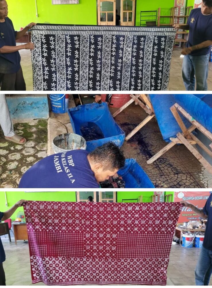 Lapas Kelas IIA Jambi Lanjutkan Pembinaan Kemandirian WBP Melalui Kegiatan Membatik