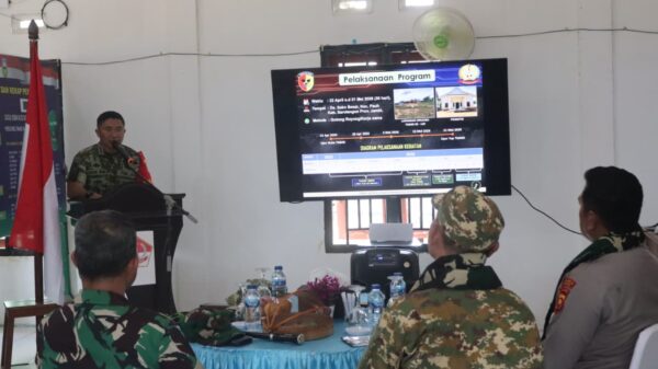 Dansatgas TMMD ke 128 Kodim 0420/Sarko Paparkan Sasaran Pelaksanaan TMMD di Desa Seko Besar