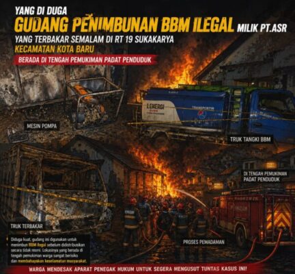 Kantor dan Gudang PT ASR PE Hangus Terbakar: Diduga Simpan BBM Ilegal, Dua Petugas Damkar Cedera