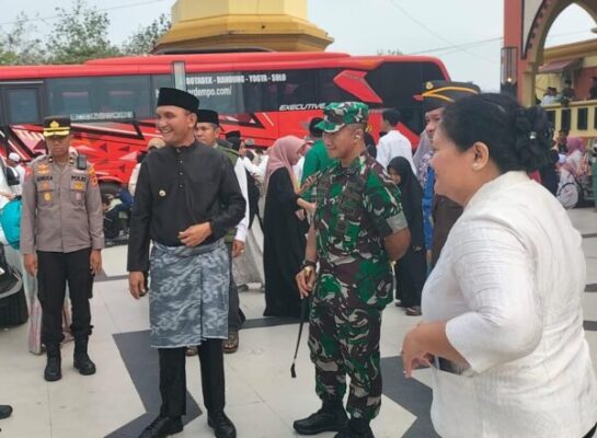 Dandim 0420/Sarko Hadiri Pengobatan Gratis Bakti TNI AD untuk Rakyat, Sambut Kepulangan 199 Jamaah Haji Sarolangun