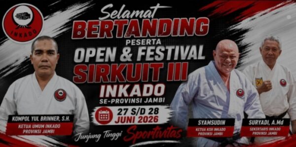 INKADO Jambi Gelar Kejuaraan dan Festival Sirkuit III, Cari Bibit Atlet Berbakat