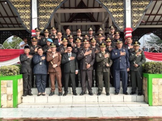 Dandim 0420/Sarko Hadiri Upacara HUT Bhayangkara ke-80, Perkuat Sinergitas TNI-Polri di Sarolangun